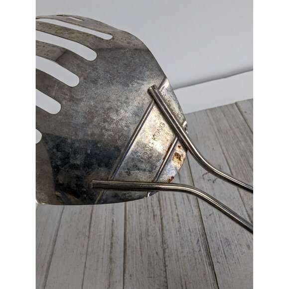 Metal Skimmer Drainer #3 Strainer Blender 10 1/2" Hong Kong - Picture 7 of 7